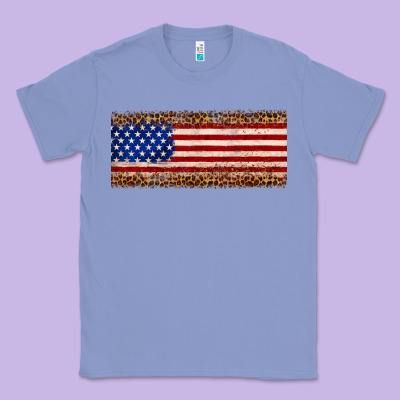 Usa Flag Leopard Classic Tee Designed By Jahusdesignshop