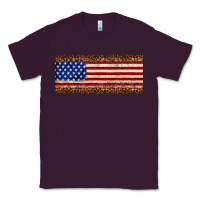 Plum usa flag leopard Classic Tee - JahusDesignShop