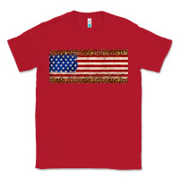 Red usa flag leopard Classic Tee - JahusDesignShop