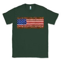 Sports Green usa flag leopard Classic Tee - JahusDesignShop