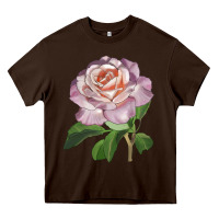 Chocolate Brown belinda's blush rose Heavy Core Tee - LillyAllenDesigns