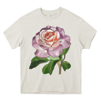 Cream belinda's blush rose Heavy Core Tee - LillyAllenDesigns