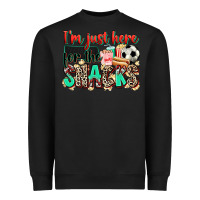 Black i'm just here for the snacks soccer Heavyweight Sweatshirt - Zillion Design Studio