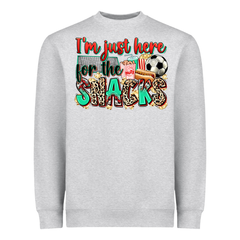 I'm Just Here For The Snacks Soccer Heavyweight Sweatshirt by Zillion Design Studio | Teevron