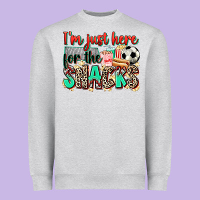 I'm Just Here For The Snacks Soccer Heavyweight Sweatshirt Designed By Zillion Design Studio