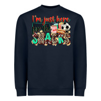 Navy i'm just here for the snacks soccer Heavyweight Sweatshirt - Zillion Design Studio