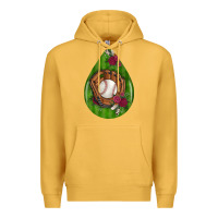 Mustard baseball and western roses teardrop  4 Premium Hoodie - BundleAndBundleShop