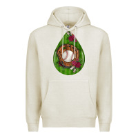 Oatmeal Heather baseball and western roses teardrop  4 Premium Hoodie - BundleAndBundleShop