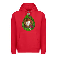 Red baseball and western roses teardrop  4 Premium Hoodie - BundleAndBundleShop