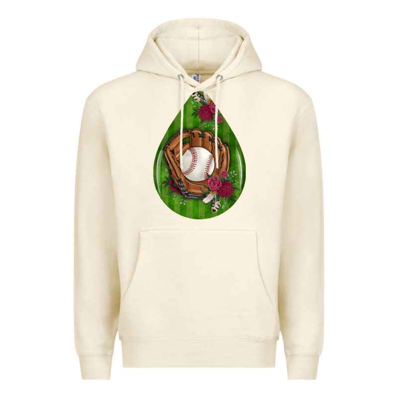 Baseball And Western Roses Teardrop  4 Premium Hoodie by BundleAndBundleShop | Teevron