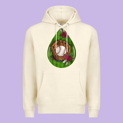 Baseball And Western Roses Teardrop  4 Premium Hoodie Designed By Bundleandbundleshop
