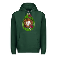 Sports Green baseball and western roses teardrop  4 Premium Hoodie - BundleAndBundleShop