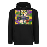 Black mardi gras street lights Heavyweight Hoodie - MaliasSmallBusiness