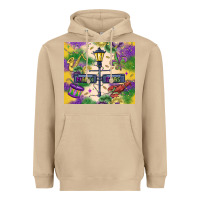 Mushroom mardi gras street lights Heavyweight Hoodie - MaliasSmallBusiness
