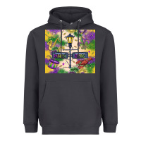 Smoke mardi gras street lights Heavyweight Hoodie - MaliasSmallBusiness