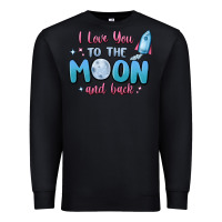 Black i love you to the moon and back Premium Sweatshirt - MaliasSmallBusiness