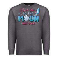 Charcoal Heather i love you to the moon and back Premium Sweatshirt - MaliasSmallBusiness