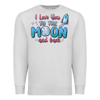 Dove Grey i love you to the moon and back Premium Sweatshirt - MaliasSmallBusiness
