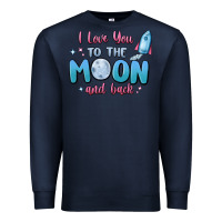 Navy i love you to the moon and back Premium Sweatshirt - MaliasSmallBusiness