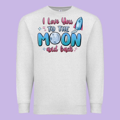 I Love You To The Moon And Back Premium Sweatshirt Designed By Maliassmallbusiness