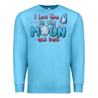 Ocean Blue i love you to the moon and back Premium Sweatshirt - MaliasSmallBusiness