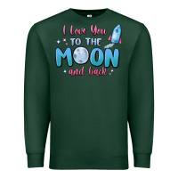 Sports Green i love you to the moon and back Premium Sweatshirt - MaliasSmallBusiness