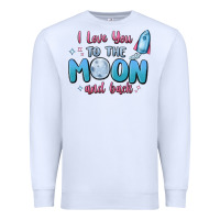 White i love you to the moon and back Premium Sweatshirt - MaliasSmallBusiness