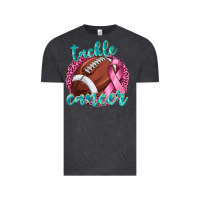 Vintage Black Tackle Cancer Football Vintage Tee - texasbilliewilder