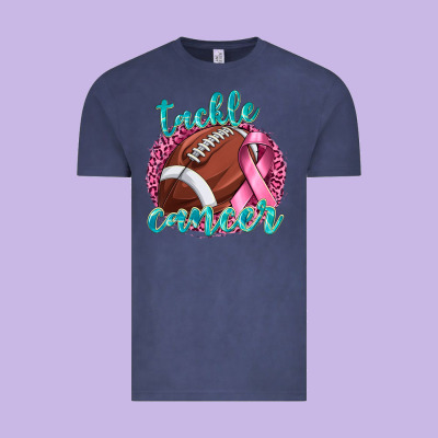 Tackle Cancer Football Vintage Tee Designed By Texasbilliewilder