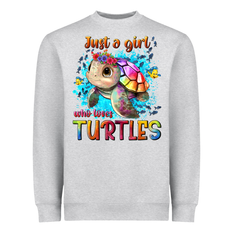 Just A Girl Who Loves Turtles Heavyweight Sweatshirt by texasbilliewilder | Teevron