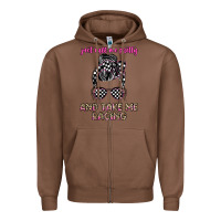 Chestnut just call me pretty and take me racing Zipper Hoodie - JahusDesignShop