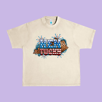 Fourth Of July Kentucky Urban Heavy Tee Designed By Neo Western