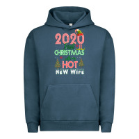 Pigment Midnight Navy 2020 First Christmas With My Hot New Wife Urban Hoodie - Bettercallsaul