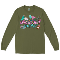Army Green oncology nurse Long Sleeve Tee - AdoDesignShop