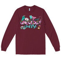 Burgundy oncology nurse Long Sleeve Tee - AdoDesignShop