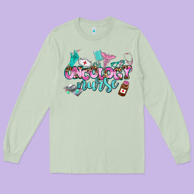 Oncology Nurse Long Sleeve Tee Designed By Adodesignshop