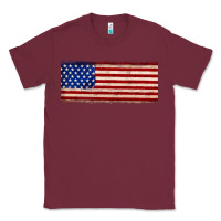 Burgundy usa flag Classic Tee - JahusDesignShop