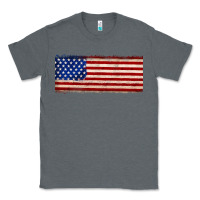 Charcoal Heather usa flag Classic Tee - JahusDesignShop