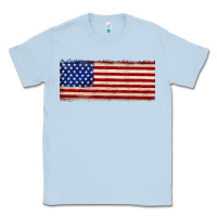 Dusty Blue usa flag Classic Tee - JahusDesignShop