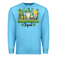 Ocean Blue shenanigans squad gnomes st. patricks day Premium Sweatshirt - MaliasSmallBusiness