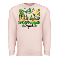 Pale Pink shenanigans squad gnomes st. patricks day Premium Sweatshirt - MaliasSmallBusiness