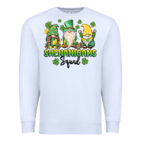 White shenanigans squad gnomes st. patricks day Premium Sweatshirt - MaliasSmallBusiness