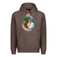 Coffee baseball and western roses teardrop  3 Premium Hoodie - BundleAndBundleShop