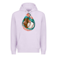 Lilac baseball and western roses teardrop  3 Premium Hoodie - BundleAndBundleShop