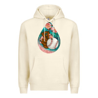 Sandshell baseball and western roses teardrop  3 Premium Hoodie - BundleAndBundleShop