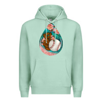 Seafoam baseball and western roses teardrop  3 Premium Hoodie - BundleAndBundleShop