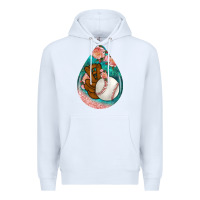White baseball and western roses teardrop  3 Premium Hoodie - BundleAndBundleShop