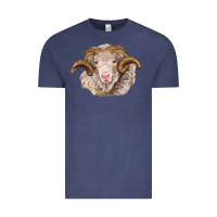 Vintage Denim merino wool ram Vintage Tee - BarkalooDesign