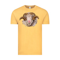 Vintage Mustard merino wool ram Vintage Tee - BarkalooDesign