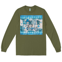 Army Green winter vibes gnome Long Sleeve Tee - JahusDesignShop